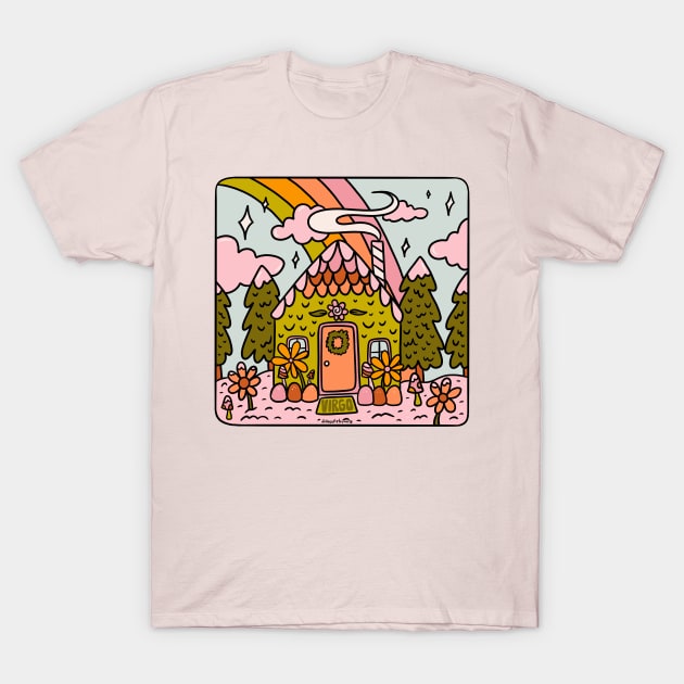 Virgo Gingerbread House T-Shirt by Doodle by Meg